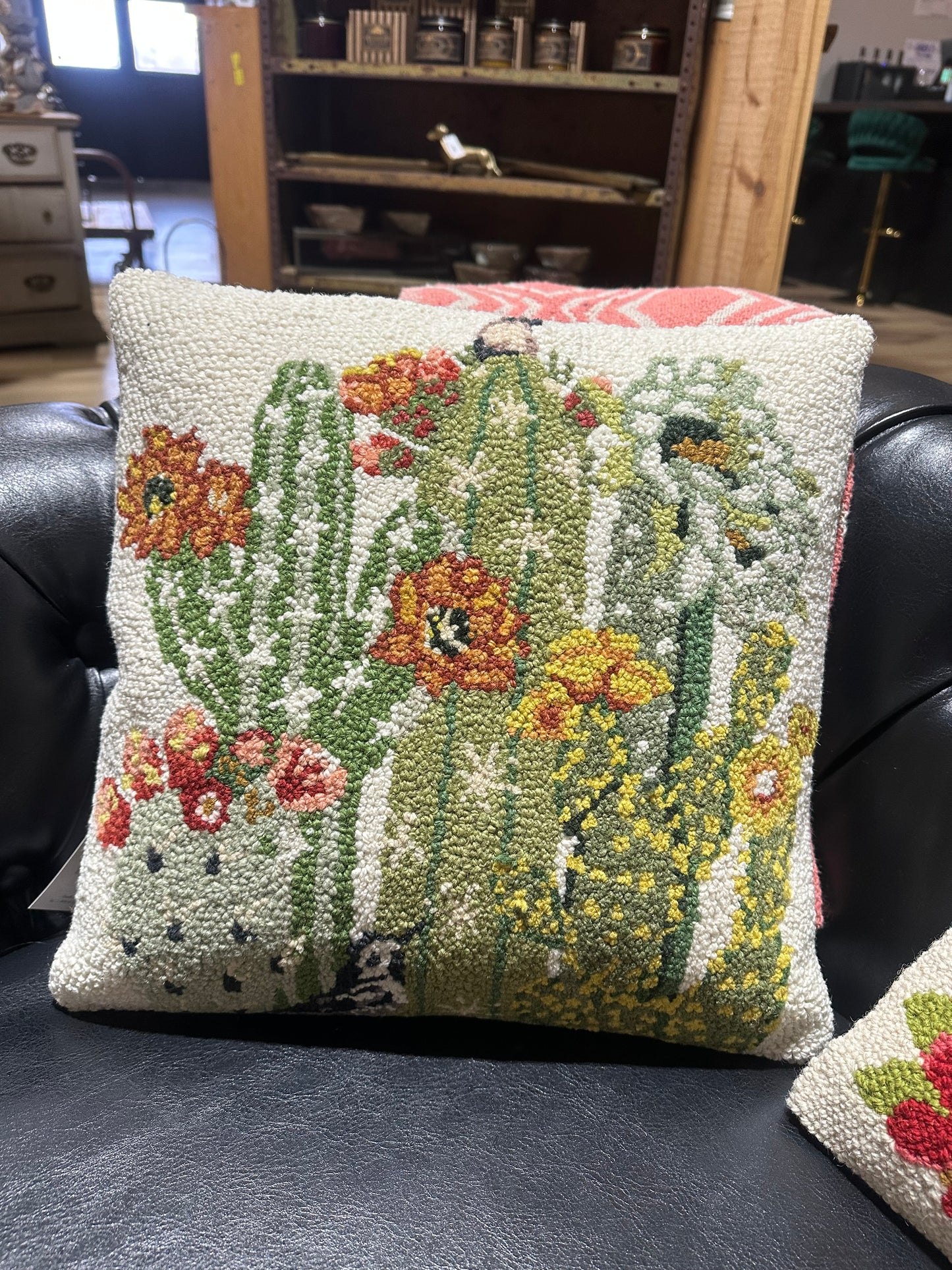 Cream Cactus Pillow