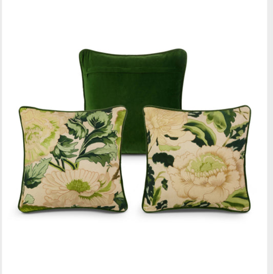 Tranquil Green Garden Pillow