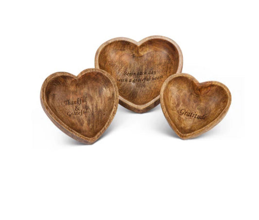 Heritage Inlay Wood Graditute Bowls(Set of 3)