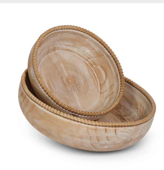 Beaded Wooden Bowls