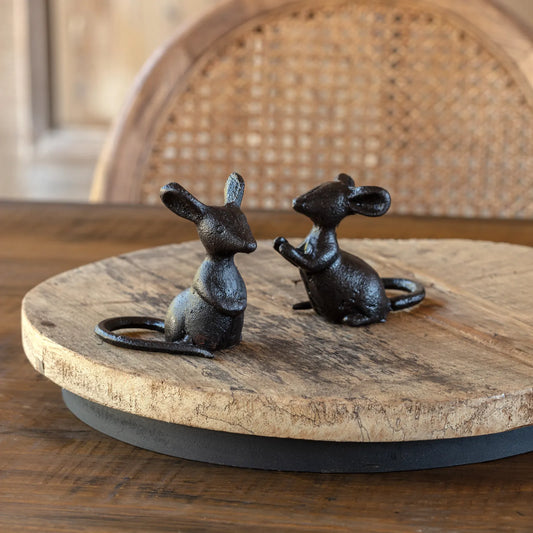 Cast Iron Mice Pair