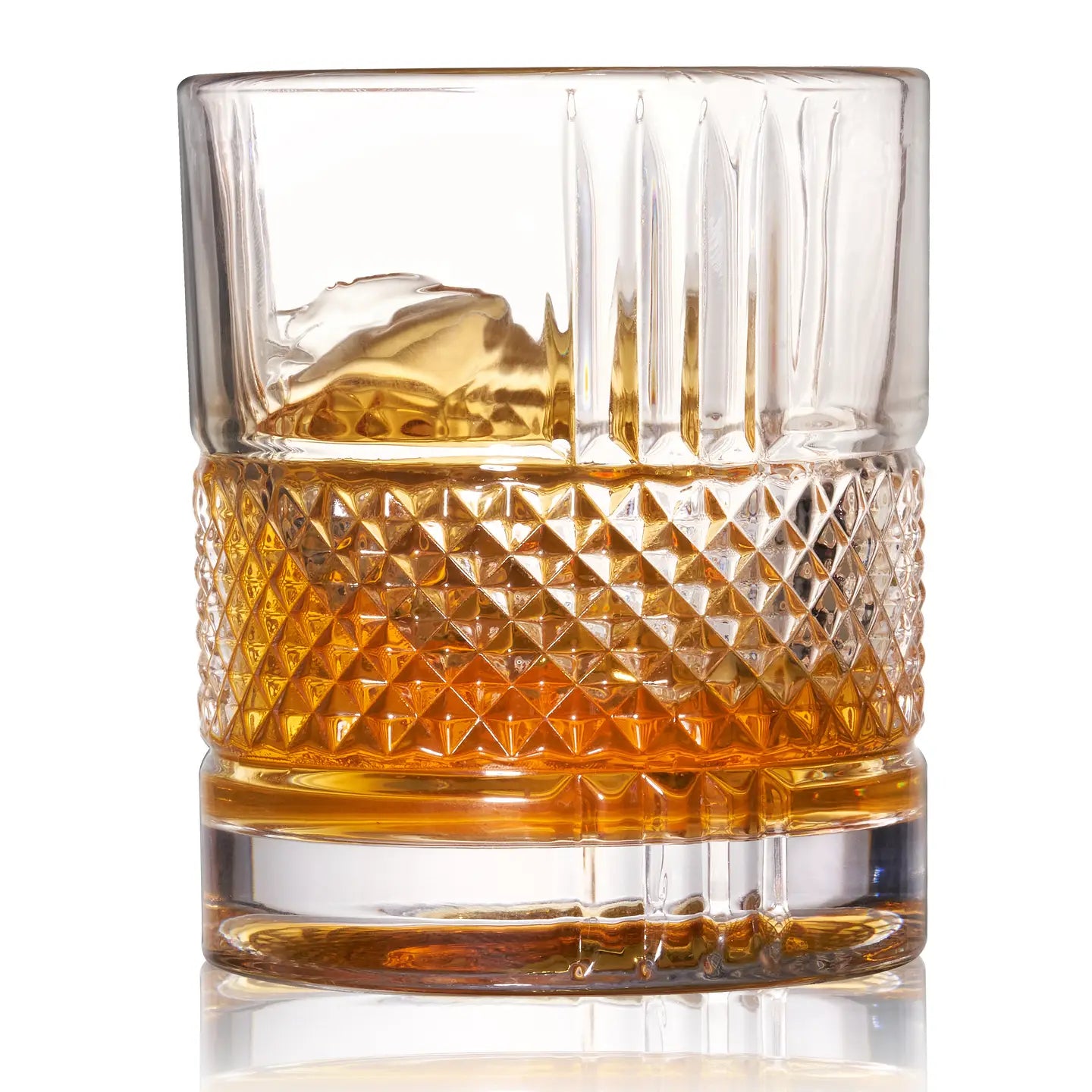 Viski Revolve Crystal Spinning Scotch Rocks Glass