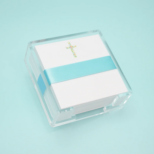 Floral Cross Desk Set