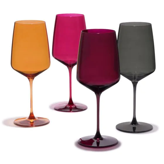 Viski Reserve Nouveau Crystal Wine Glasses in Sunset