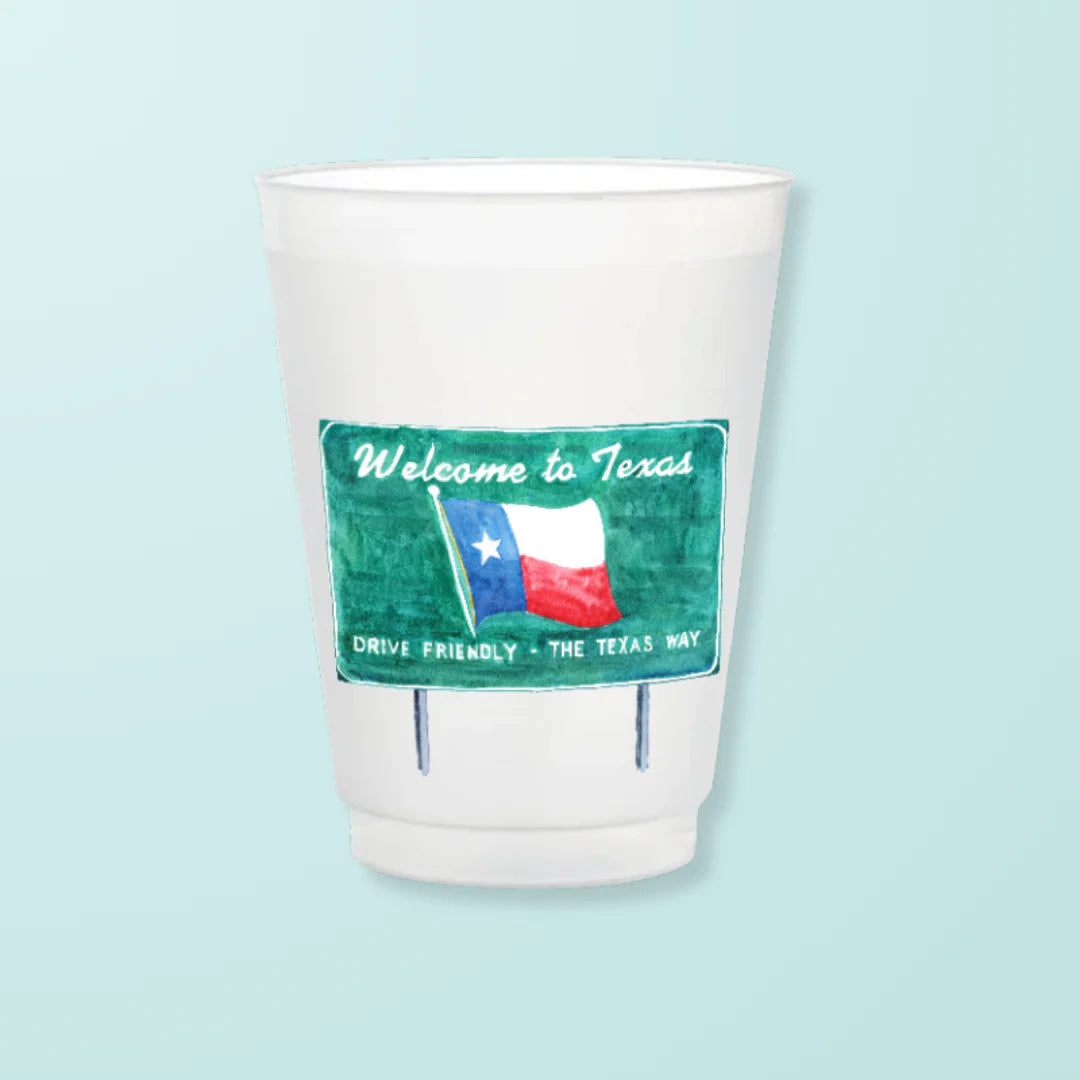 Texas Sign Frosted Cup