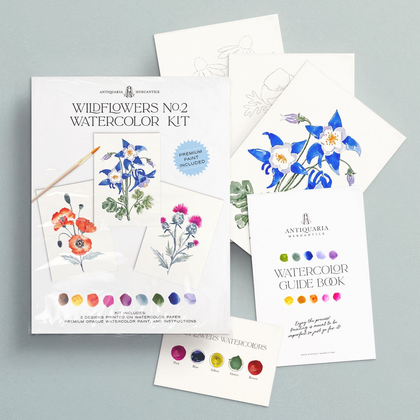 S+F Watercolor Painting Kit: Flowers No2