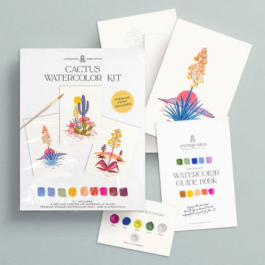 S+F Watercolor Painting Kit: Cacti