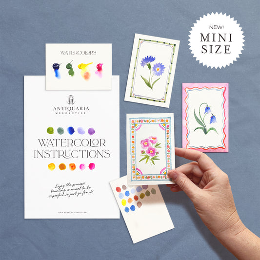 S+F Mini Watercolor Painting Kit: Flowers