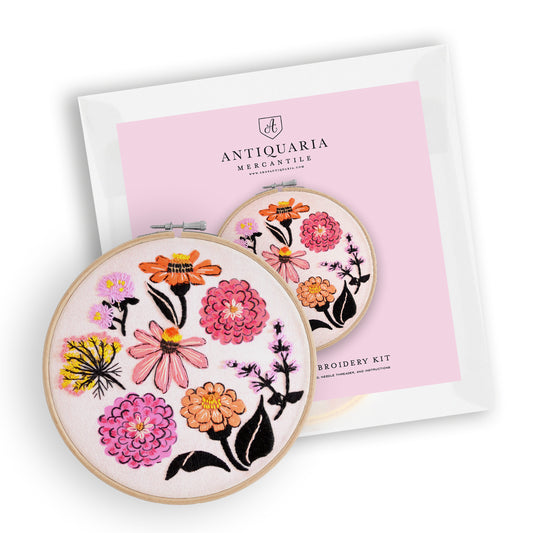 S+F Zinnia Embroidery Kit