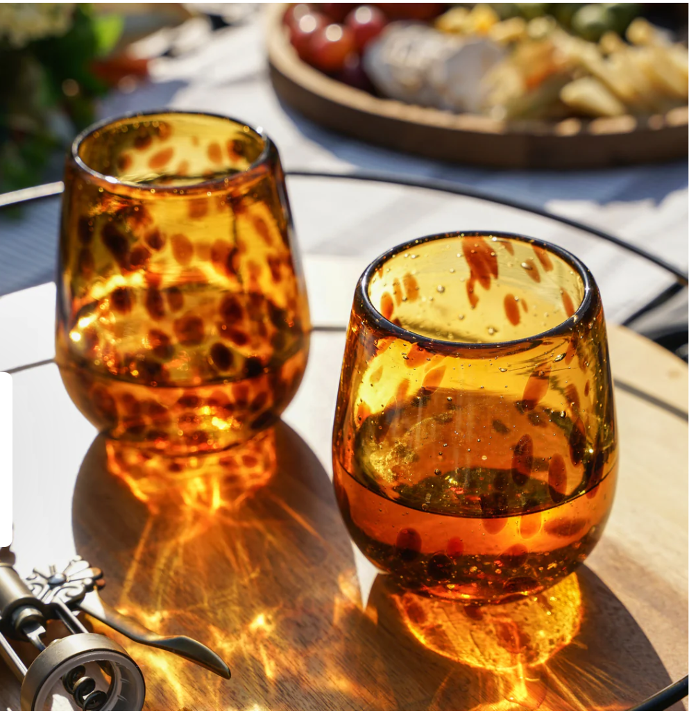 Twine Tortuga Stemless Wine Glasses