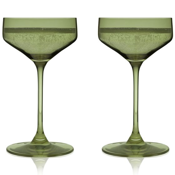 Reserve Nouveau Crystal Coupes in Sage