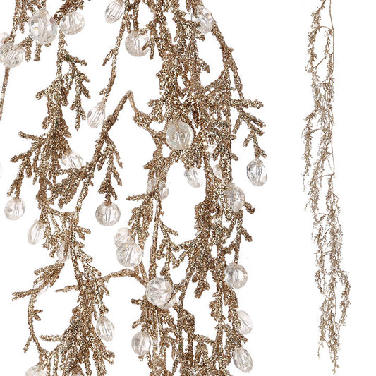 6’ Glittered Ice Garland