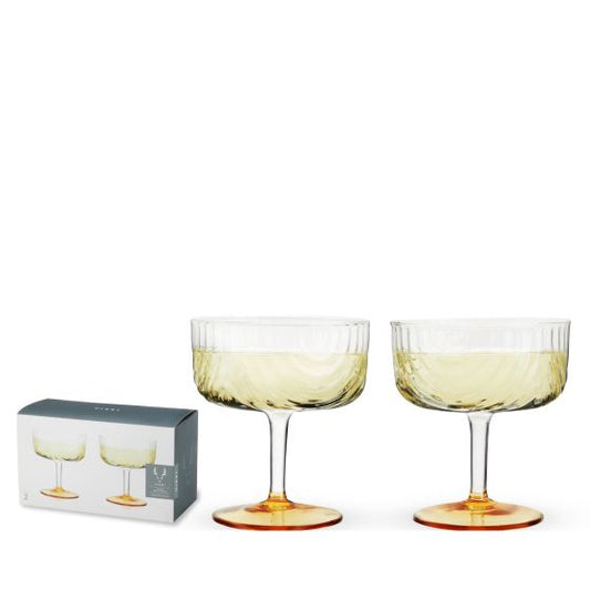 Deco Gatsby Crystal Coupe Glasses