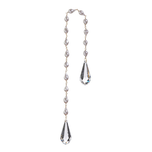 Pearl Chain Jewel Drop Ornament