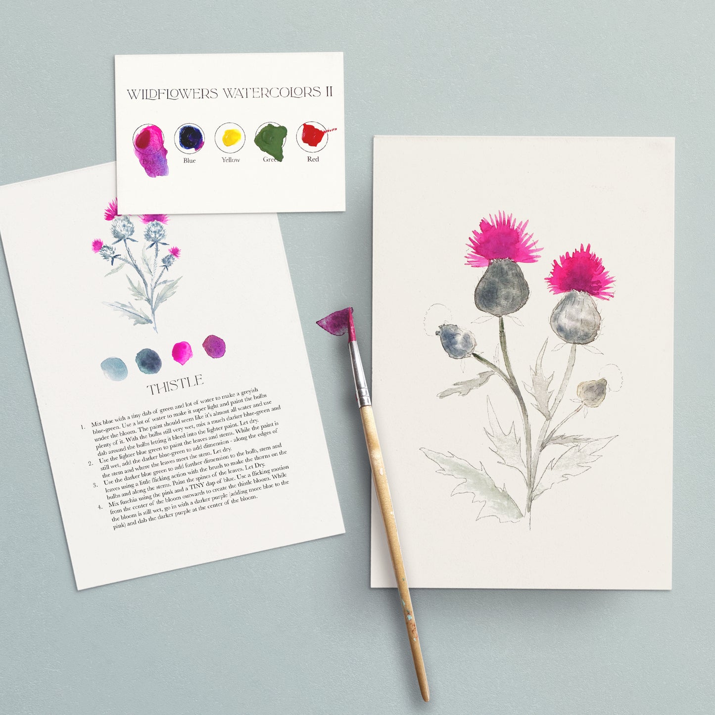 S+F Watercolor Painting Kit: Flowers No2