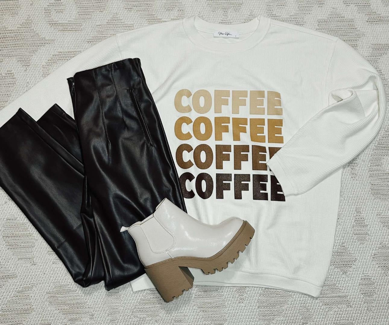 Coffee Corded Pullover