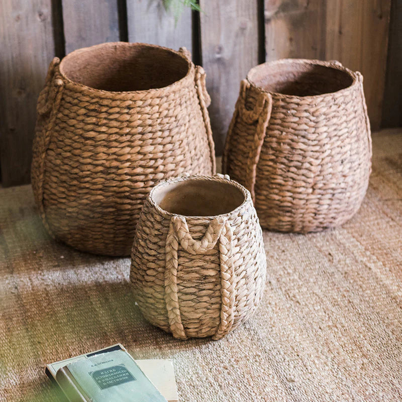 Rope Basket Cement Planter