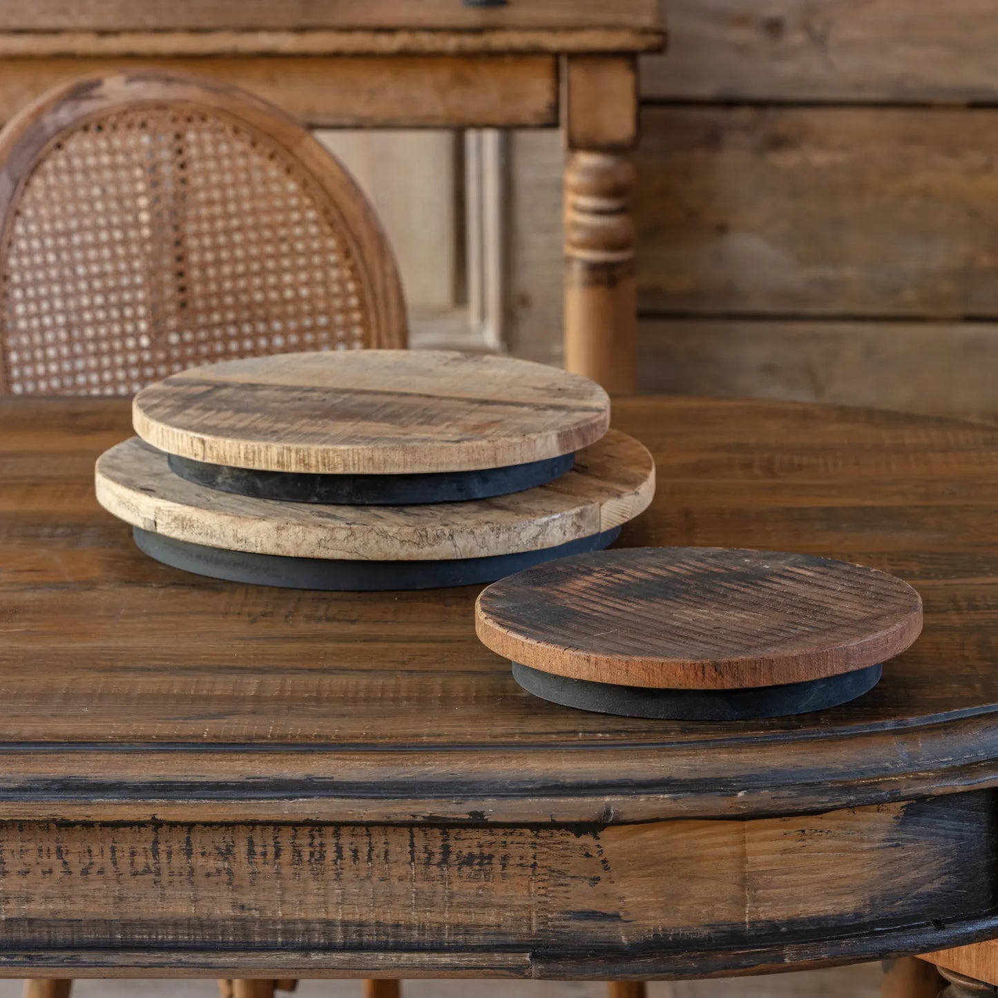 Iron & Rustic Wood Platforms