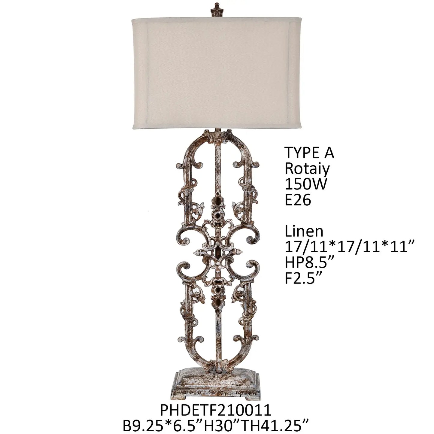 Iron Filigree Lamp