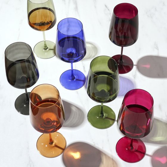 Reserve Nouveau Crystal Wine Glasses in Seaside